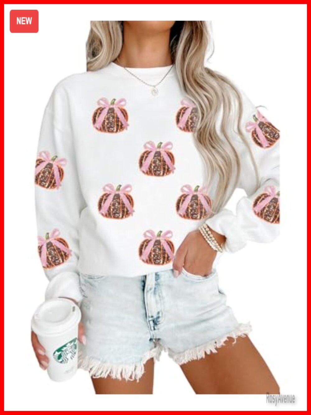 Women Sequin Pumpkin Halloween Pullover Sweatshirt Long Sleeve